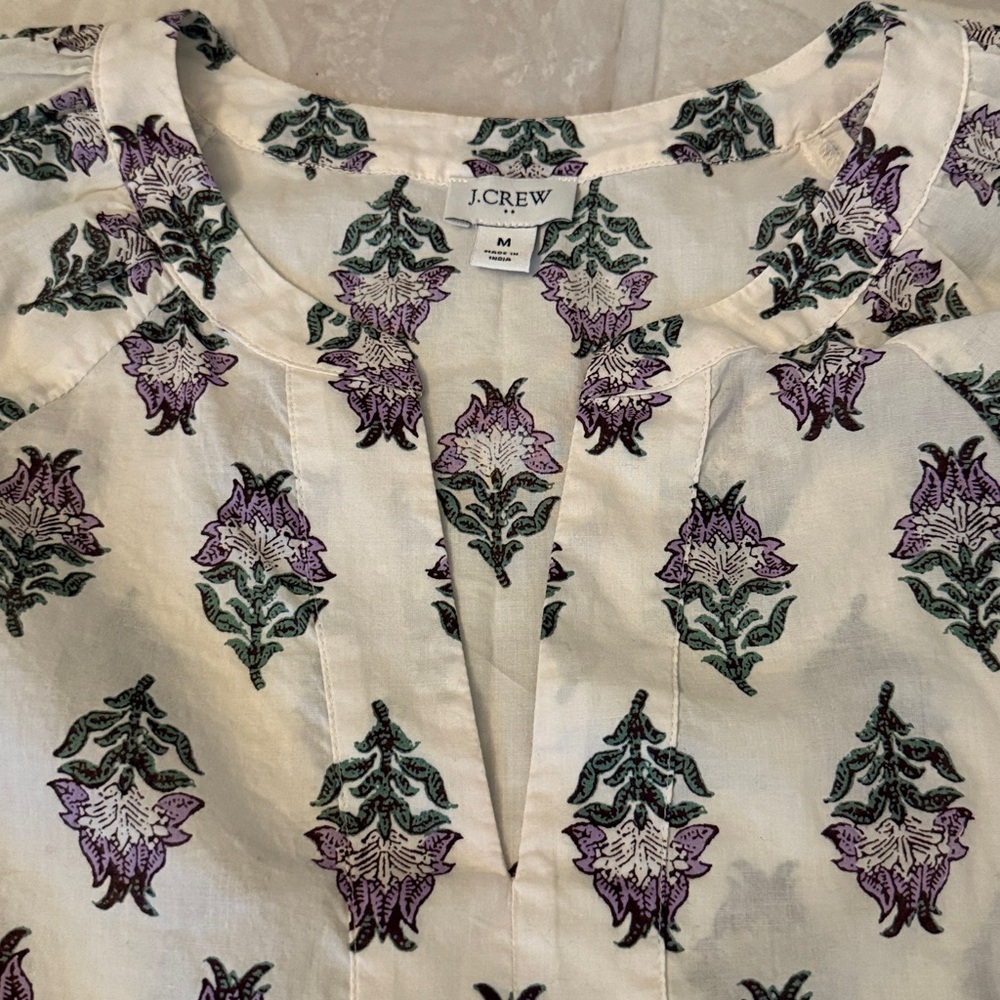 J. Crew floral popover blouse - Picture 5 of 8